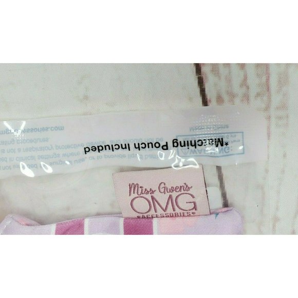 Miss Gwen's OMG Accessories Pink Floral Ribbon Love Mask And Pouch Set - Picture 9 of 12